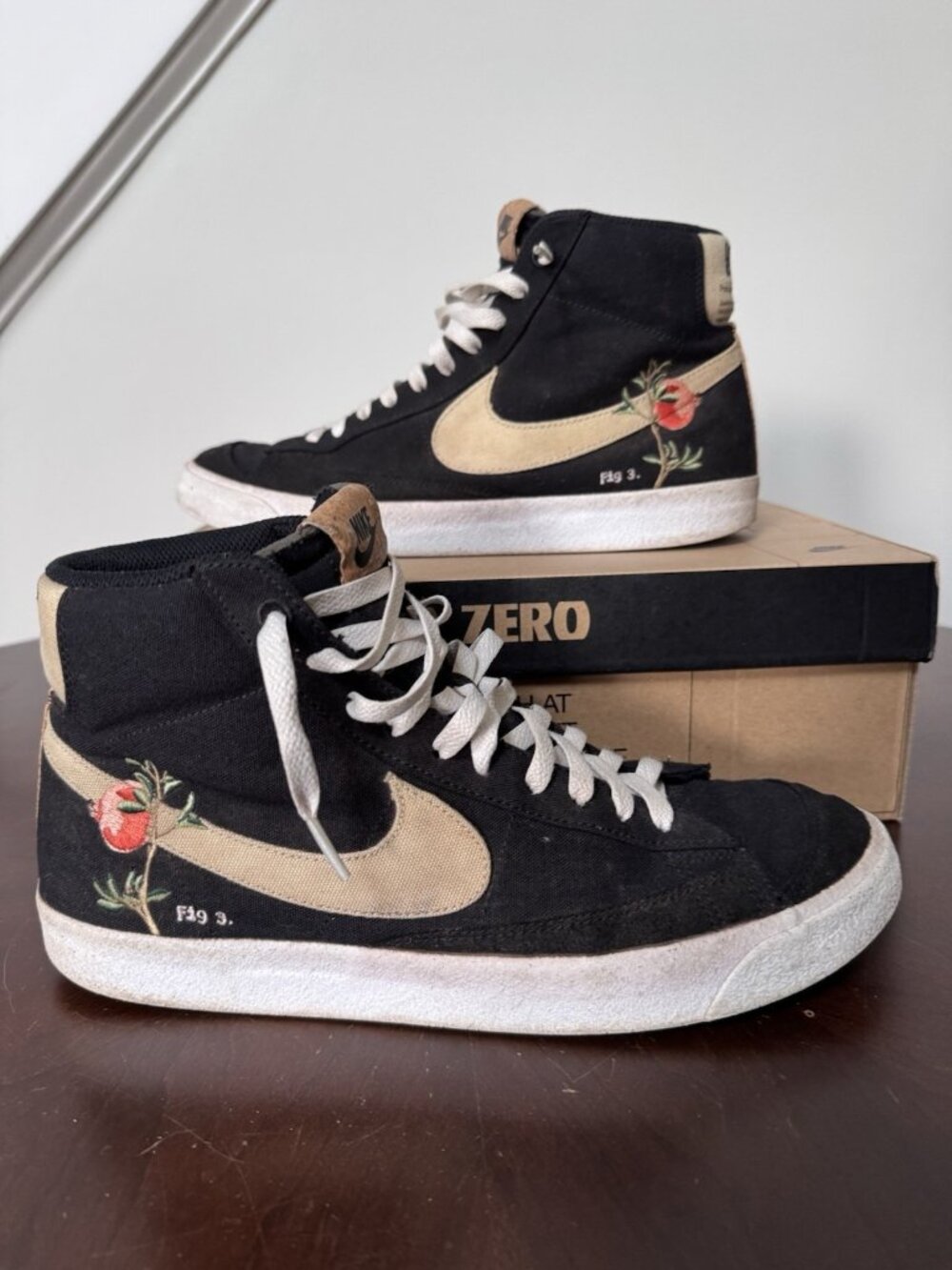 Nike Blazer Mid 77 Pomegranate Shoes Men's Size 10.5 Black CI1166-001 Box